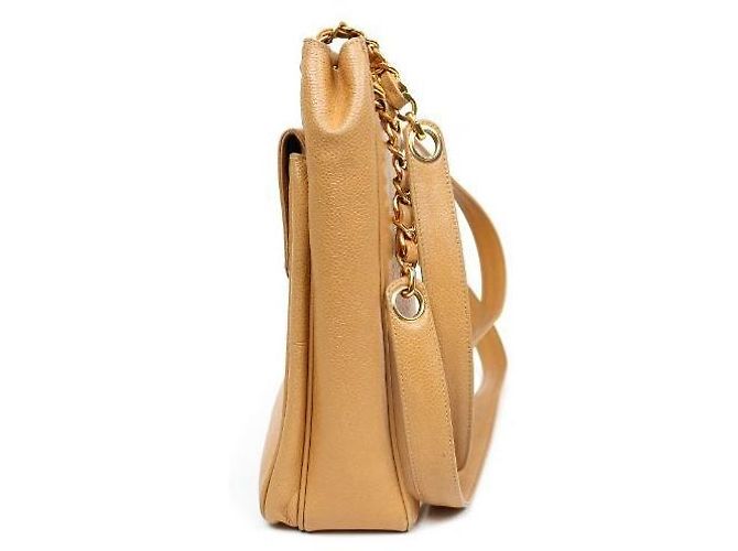 Chanel Borsa a spalla con catena CC beige Marrone - vista 2