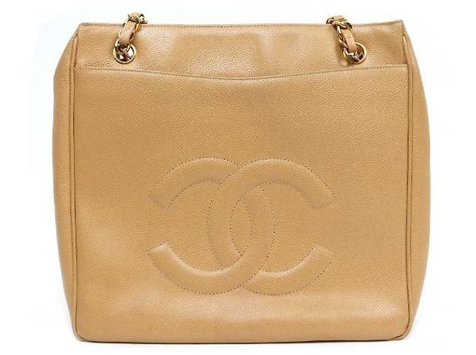 Chanel Borsa a spalla con catena CC beige Marrone - vista 3