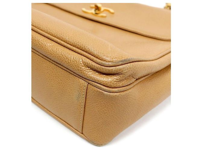 Chanel Borsa a spalla con catena CC beige Marrone - vista 5