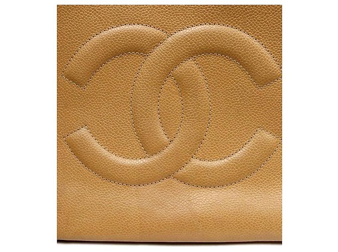 Chanel Borsa a spalla con catena CC beige Marrone - vista 8
