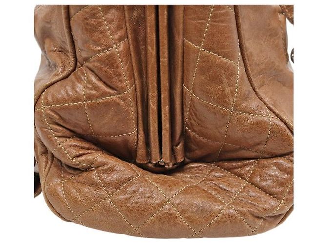 Chanel Brown Leather Big CC Chain Shoulder Bag - view 10