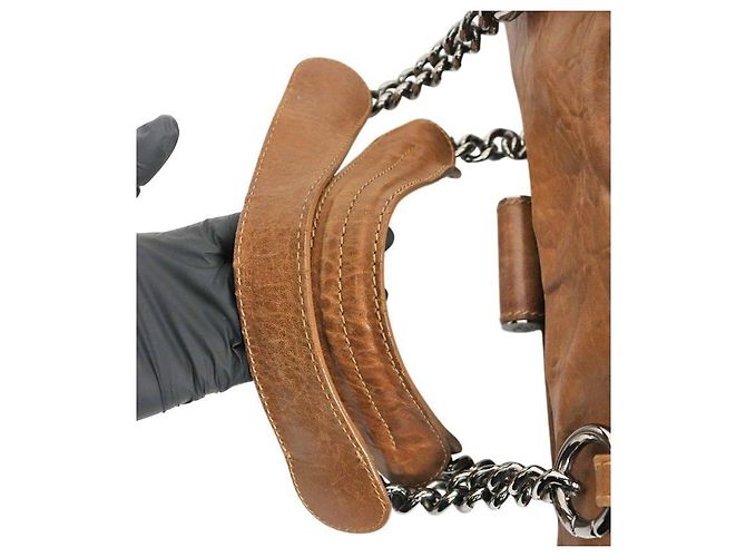 Chanel Brown Leather Big CC Chain Shoulder Bag - view 11