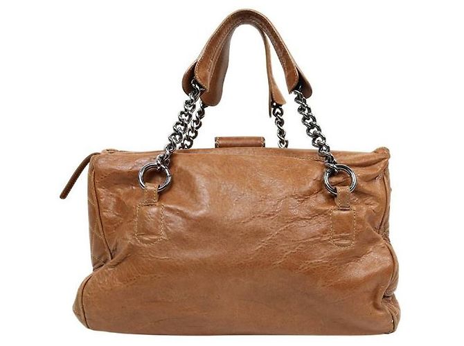 Chanel Brown Leather Big CC Chain Shoulder Bag - view 3