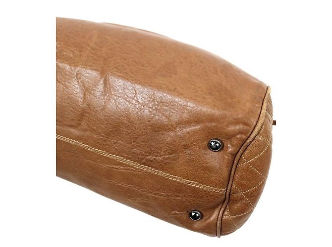 Chanel Brown Leather Big CC Chain Shoulder Bag - view 6