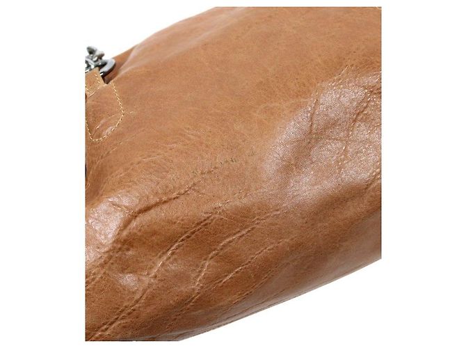 Chanel Brown Leather Big CC Chain Shoulder Bag - view 7
