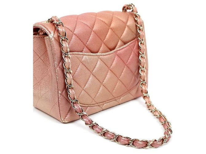 Chanel Piccola Borsa a Spalla con Catena Rosa - vista 8