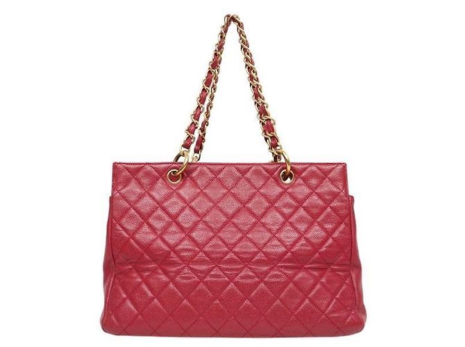 Chanel Borsa a Spalla Red Caviar Big CC Granshipping Rosso - vista 3