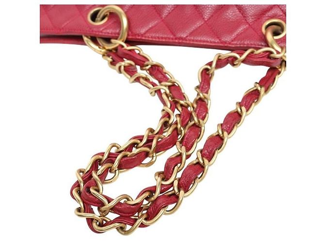 Chanel Borsa a Spalla Red Caviar Big CC Granshipping Rosso - vista 9