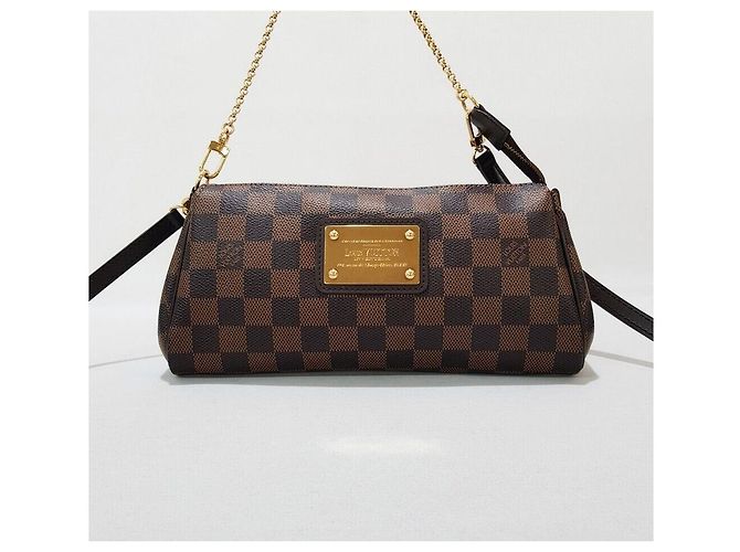 Louis Vuitton Clutch Damier Eva Marrone - vista 2