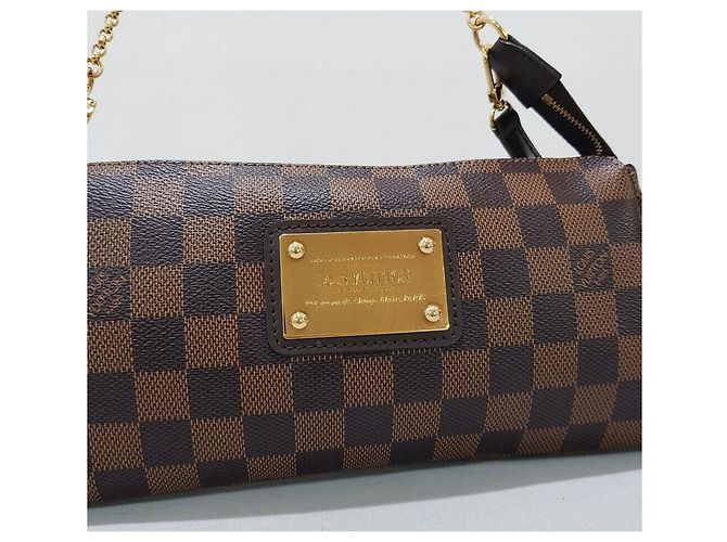 Louis Vuitton Clutch Damier Eva Marrone - vista 3