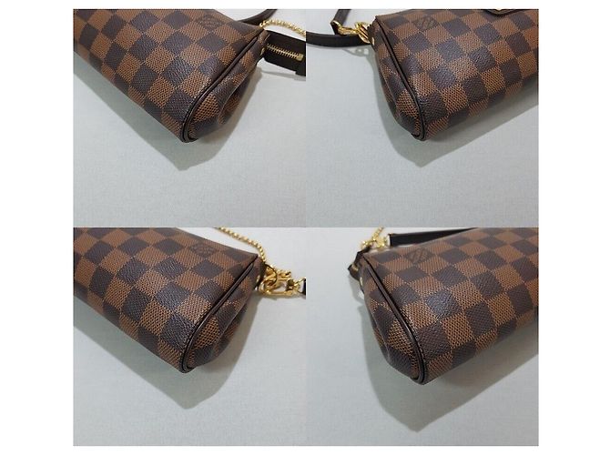 Louis Vuitton Clutch Damier Eva Marrone - vista 8