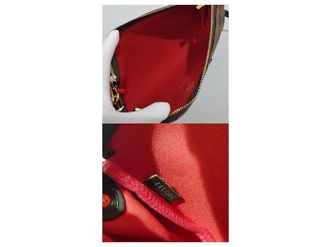 Louis Vuitton Clutch Damier Eva Marrone - vista 9