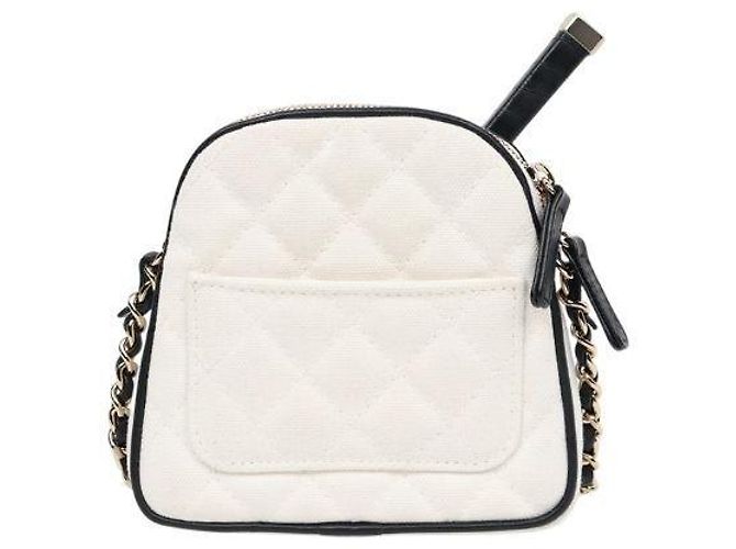 Chanel Mini borsa a tracolla a forma di racchetta da tennis bianca Bianco - vista 3