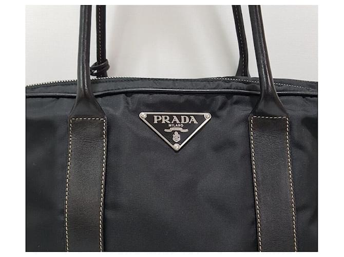Tote Prada Borsa a spalla in nylon Nero - vista 3