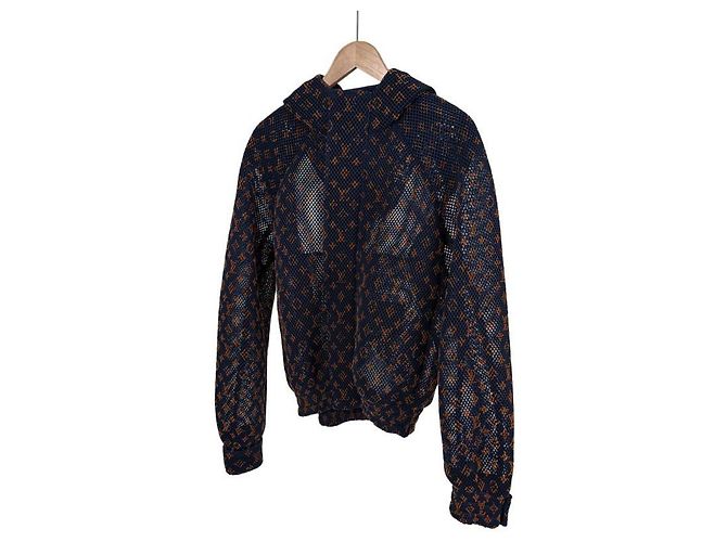 Louis Vuitton Men's Gradient Monogram Mesh Hooded Jacket Orange Blue - view 2