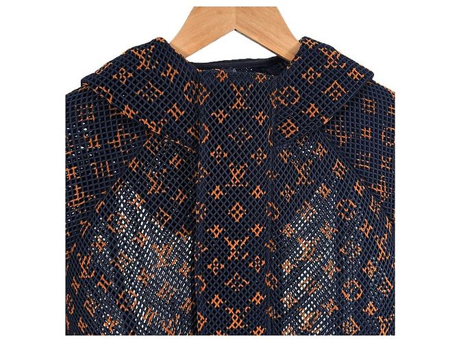 Louis Vuitton Men's Gradient Monogram Mesh Hooded Jacket Orange Blue - view 5