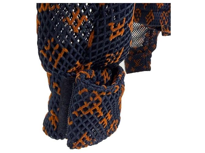 Louis Vuitton Men's Gradient Monogram Mesh Hooded Jacket Orange Blue - view 9