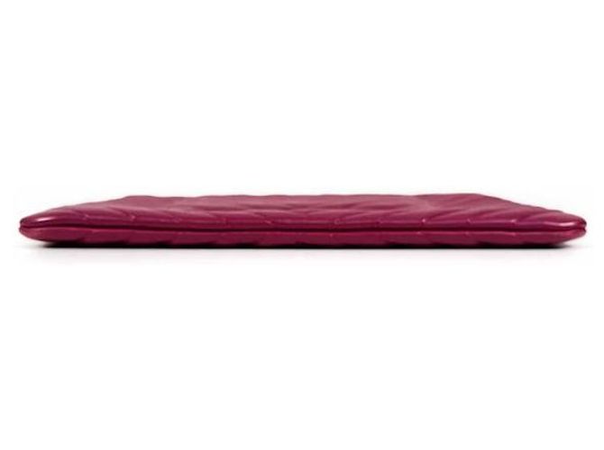 Chanel Clutch in agnello Chevron Classico Borgogna Oro Medio Nuovo Rosso - vista 6
