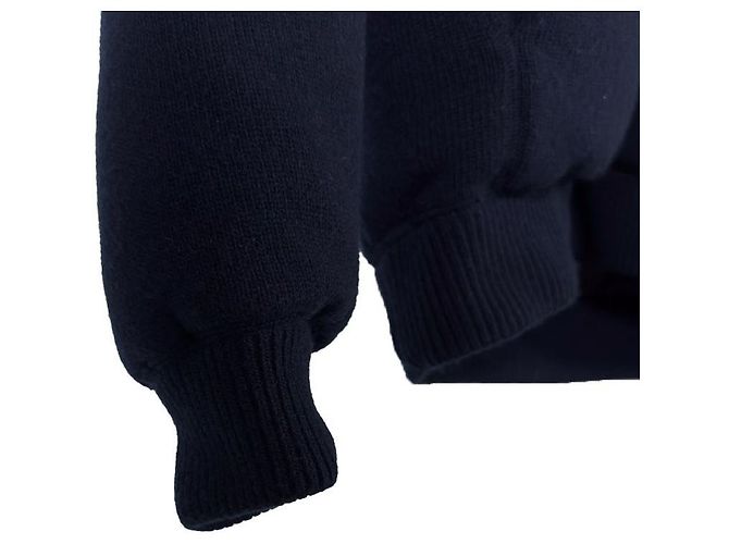 Miu Miu Giacca con cappuccio in lana e cashmere per donna - Blu - vista 6