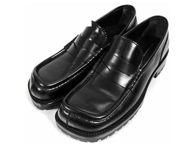 Dries Van Noten Mocassini in pelle a punta quadrata neri Nero - vista 7