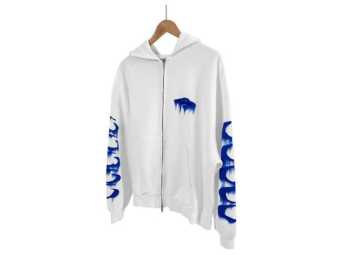 Balenciaga Giacca con cappuccio Icon Wet Brush da uomo bianca Bianco - vista 2