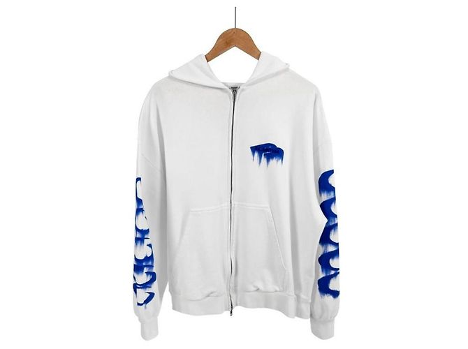 Balenciaga Giacca con cappuccio Icon Wet Brush da uomo bianca Bianco - vista 3
