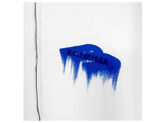 Balenciaga Giacca con cappuccio Icon Wet Brush da uomo bianca Bianco - vista 7