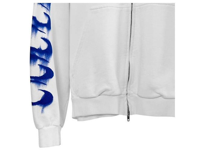 Balenciaga Giacca con cappuccio Icon Wet Brush da uomo bianca Bianco - vista 8