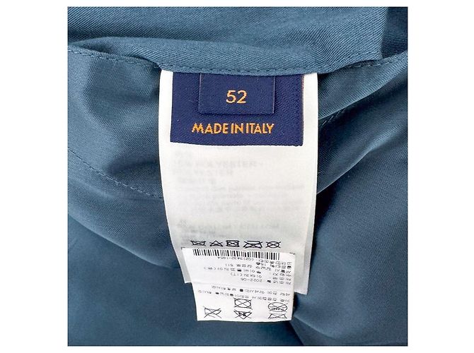 Louis Vuitton Men's Mixed Leather Teddy Varsity Blouson Blue - view 12