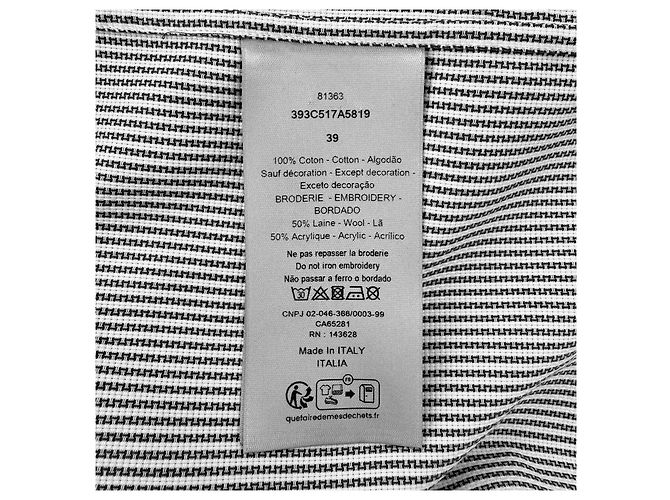 Dior Camicia Oxford in cotone a righe grigia per uomo Marrone - vista 10