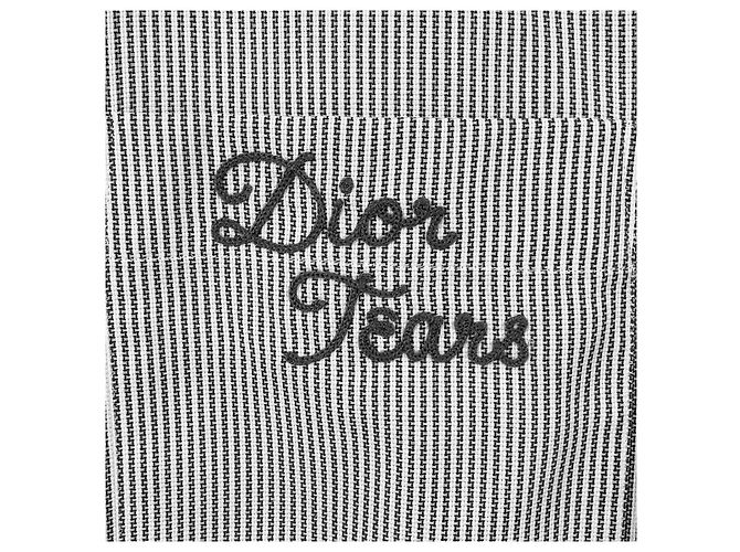 Dior Camicia Oxford in cotone a righe grigia per uomo Marrone - vista 7