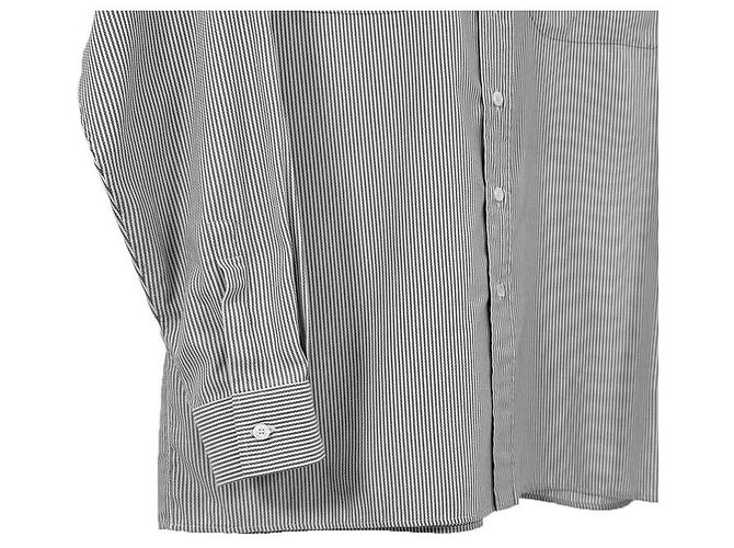 Dior Camicia Oxford in cotone a righe grigia per uomo Marrone - vista 8