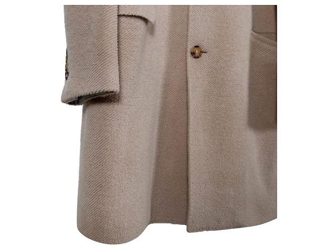 Brunello Cucinelli Men's Alpaca Wool Single Coat Ivory White - view 7
