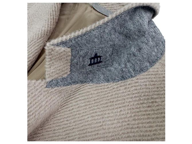 Brunello Cucinelli Men's Alpaca Wool Single Coat Ivory White - view 8
