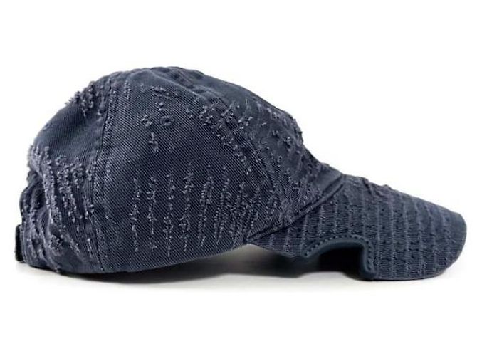 Day Balenciaga Blauer, bestickter, abgenutzter Denim-Baseball-Cap - Ansicht 5