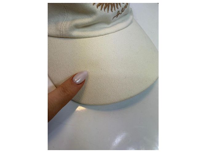 Cappellino Hermès con ricamo di sole Beige - vista 9