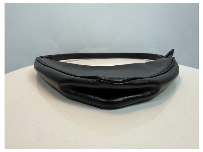 Borsa a spalla in pelle nera triangolo Prada Nero - vista 3