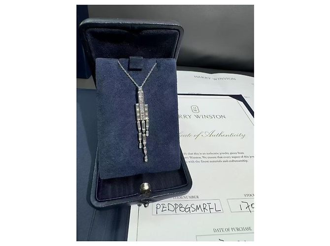 Collana Harry Winston in platino con diamanti a frange Argento - vista 5