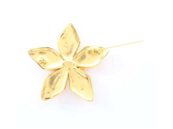Spilla Fiore Marchio Coco Chanel D'oro - vista 2