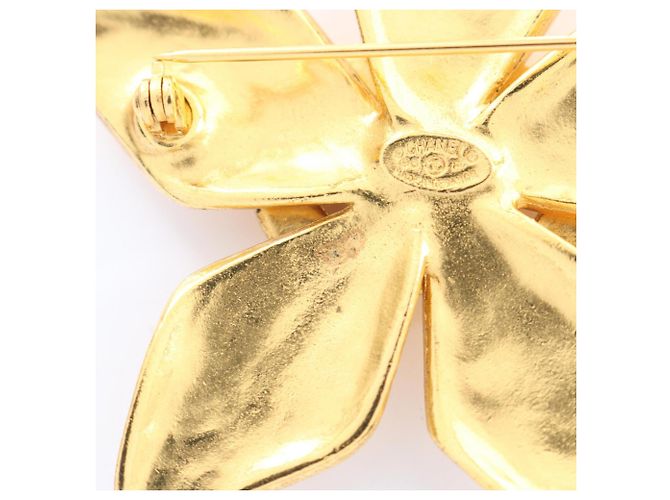Spilla Fiore Marchio Coco Chanel D'oro - vista 5