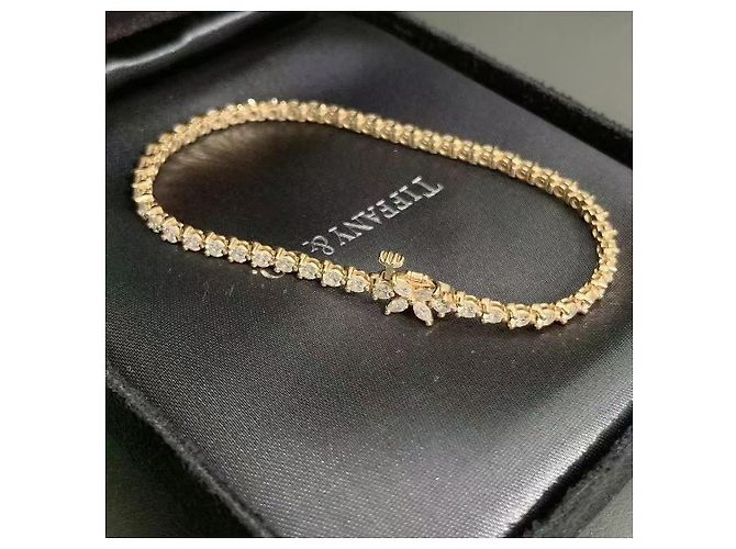 Tiffany & Co Bracelet Tiffany Victoria en or rose et diamants Doré - vue 2