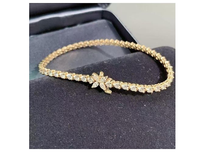 Tiffany & Co Bracelet Tiffany Victoria en or rose et diamants Doré - vue 6