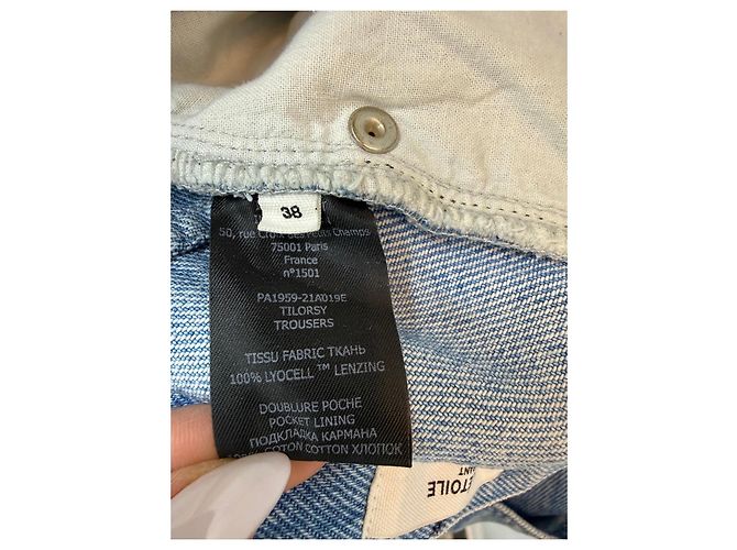 Isabel Marant Etoile Pantalones de denim azul claro "Tilorsy" de Isabel Marant Étoile - vista 4