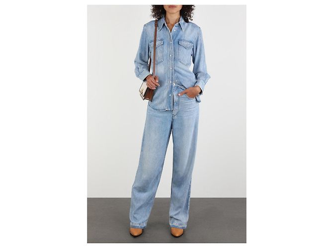 Isabel Marant Etoile Pantalones de denim azul claro "Tilorsy" de Isabel Marant Étoile - vista 5