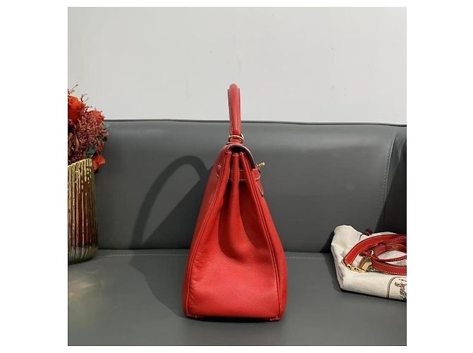Borsa Hermès Lovecraft 32 Rossa in Pelle Rosso - vista 2