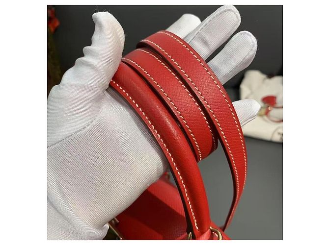 Borsa Hermès Lovecraft 32 Rossa in Pelle Rosso - vista 3