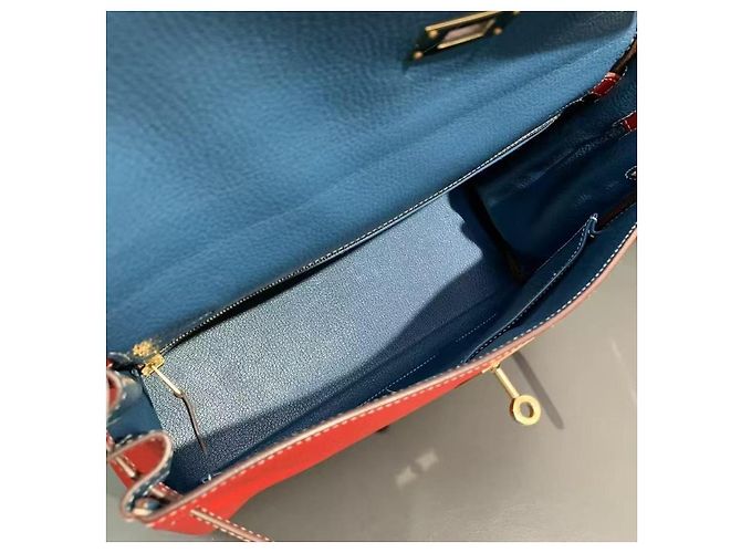 Borsa Hermès Lovecraft 32 Rossa in Pelle Rosso - vista 8
