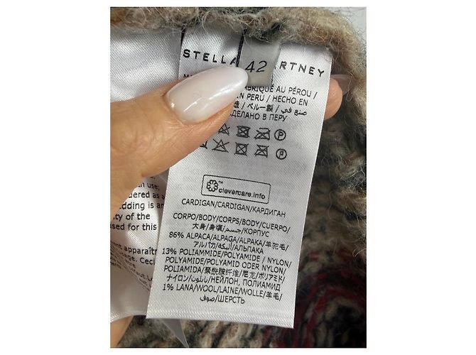 Stella Mc Cartney Stella McCartney mehrfarbiger gestreifter Alpaka-Wollmischung Cardigan - Ansicht 5