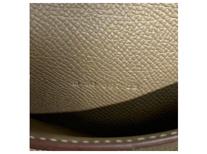 Cartera corta Hermès Lovecraft gris elefante cuero Epsom - vista 5