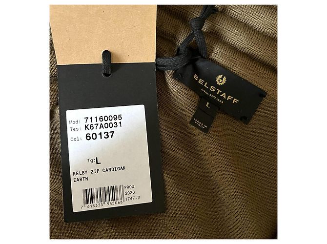 Belstaff Kelby Zip Cardigan Brown Wool - view 3